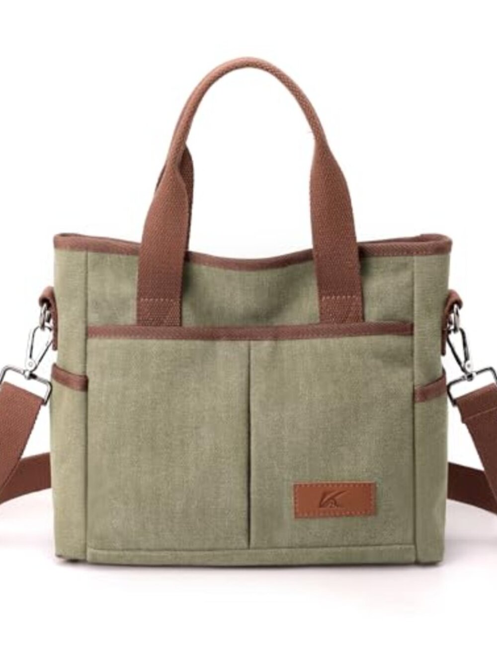 Canvas Crossbody Bag Women Trendy Multi Pocket Hobo Tote Top Handle Purse